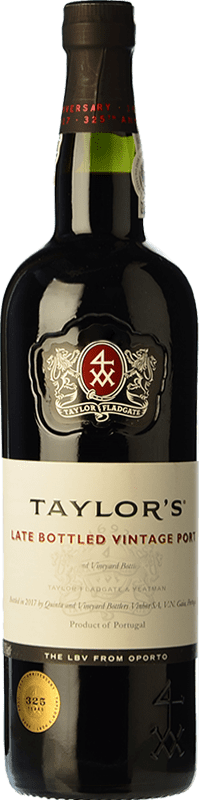 23,95 € Envío gratis | Vino Generoso Fortificado Taylor's LBV Late Bottled Vintage I.G. Porto Oporto Portugal Tempranillo, Touriga Franca, Touriga Nacional, Tinta Amarela, Tinta Cão, Tinta Barroca Botella 75 cl