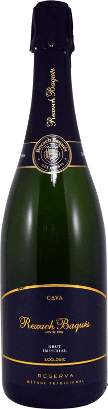 11,95 € 免费送货 | 白起泡酒 Rexach Baques Imperial 香槟 预订 D.O. Cava 加泰罗尼亚 西班牙 Macabeo, Xarel·lo, Parellada 瓶子 75 cl