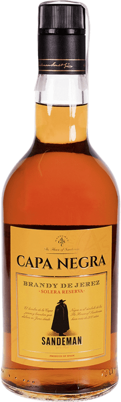 17,95 € Envio grátis | Brandy Conhaque Sandeman Porto Capa Negra Espanha Garrafa 70 cl