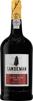 17,95 € 免费送货 | 强化酒 Sandeman Porto Fine Ruby I.G. Porto 波尔图 葡萄牙 Tempranillo, Touriga Franca, Touriga Nacional, Tinta Amarela, Tinta Cão, Tinta Barroca 瓶子 1 L