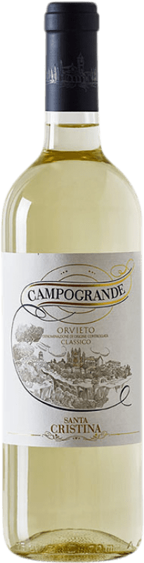 10,95 € Spedizione Gratuita | Vino bianco Santa Cristina Campogrande Giovane D.O.C. Italia Italia Greco, Procanico Bottiglia 75 cl