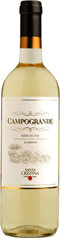 10,95 € Envío gratis | Vino Blanco Santa Cristina Campogrande Joven D.O.C. Italia Italia Greco, Procanico Botella 75 cl