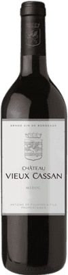 8,95 € Бесплатная доставка | Красное вино Château Vieux Cassan старения A.O.C. Bordeaux Франция Merlot, Cabernet Sauvignon, Petit Verdot бутылка 75 cl