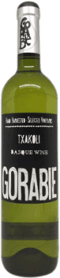 8,95 € Envio grátis | Vinho Branco Señorío de Astobiza Txakoli Gorabie Jovem D.O. Arabako Txakolina País Basco Espanha Hondarribi Zuri 75 cl