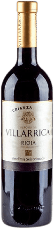 9,95 € Spedizione Gratuita | Vino rosso Señorío de Villarrica Crianza D.O.Ca. Rioja La Rioja Spagna Tempranillo Bottiglia 75 cl