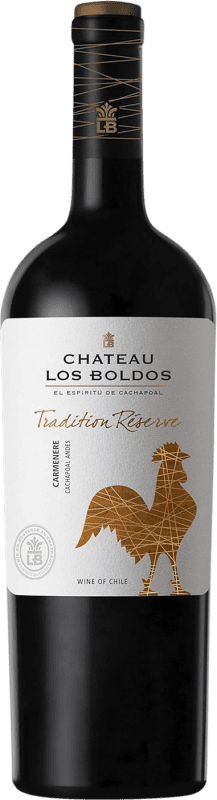 10,95 € Kostenloser Versand | Rotwein Sogrape Château Los Boldos Alterung Chile Carmenère Flasche 75 cl
