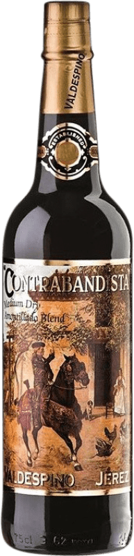 19,95 € Free Shipping | Fortified Wine Valdespino Amontillado Contrabandista D.O. Jerez-Xérès-Sherry Andalusia Spain Palomino Fino Bottle 75 cl