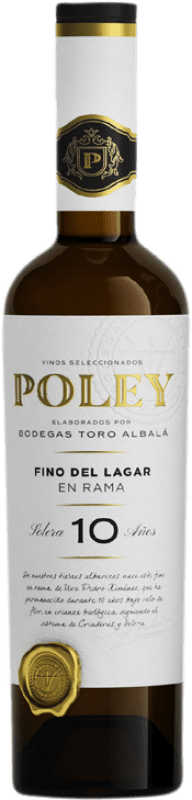 22,95 € Бесплатная доставка | Крепленое вино Toro Albalá Poley Fino del Lagar en Rama Solera старения D.O. Montilla-Moriles Андалусия Испания Pedro Ximénez 10 Лет бутылка Medium 50 cl