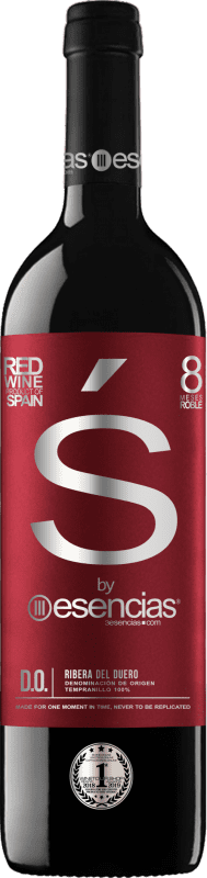 18,95 € Envoi gratuit | Vin rouge Esencias «S8» 8 Meses Crianza D.O. Ribera del Duero Castille et Leon Espagne Tempranillo Bouteille 75 cl