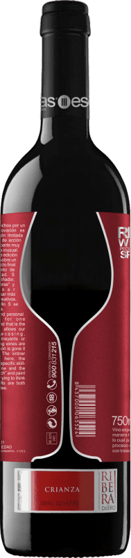 18,95 € Бесплатная доставка | Красное вино Esencias «S8» 8 Meses старения D.O. Ribera del Duero Кастилия-Леон Испания Tempranillo бутылка 75 cl