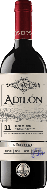 34,95 € Spedizione Gratuita | Vino Rosso Esencias Adilón 12 Meses VS Vendimia Seleccionada — Vendemmia Selezionata Crianza — Invecchiato in Botte D.O. Ribera del Duero Castilla y León Spagna Tempranillo 75 cl