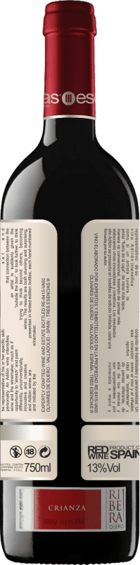 34,95 € Envio grátis | Vinho Tinto Esencias Adilón 12 Meses VS Vendimia Seleccionada — Vindima Selecionada Crianza D.O. Ribera del Duero Castela e Leão Espanha Tempranillo Garrafa 75 cl