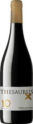 16,95 € Spedizione Gratuita | Vino rosso Thesaurus X 10 Meses Crianza D.O. Ribera del Duero Castilla y León Spagna Tempranillo Bottiglia 75 cl