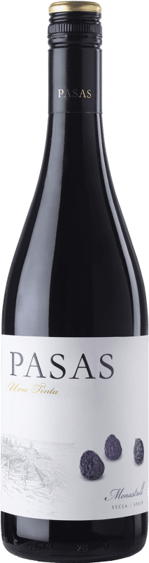 红酒 Hammeken Pasas Uva Tinta 年轻的 D.O. Yecla 西班牙 Monastrell 瓶子 75 cl