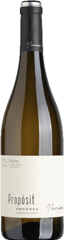 11,95 € Free Shipping | White wine Viníric Propòsit Blanc D.O. Empordà Catalonia Spain Grenache White, Muscat, Macabeo Bottle 75 cl