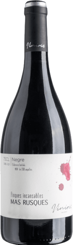14,95 € Free Shipping | Red wine Viníric Finques Incansables Mas Rusques Negre Aged D.O. Empordà Catalonia Spain Carignan Bottle 75 cl