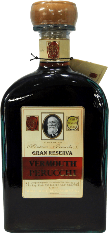 41,95 € Envío gratis | Vermut Perucchi 1876 Gran Reserva España Botella Especial 5 L