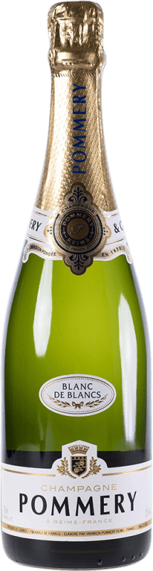 76,95 € 免费送货 | 白起泡酒 Pommery Blanc de Blancs 香槟 大储备 A.O.C. Champagne 香槟酒 法国 Chardonnay 瓶子 75 cl