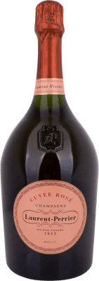 258,95 € Envio grátis | Espumante rosé Laurent Perrier Cuvée Rose Brut Grande Reserva A.O.C. Champagne Champagne França Pinot Preto, Chardonnay, Pinot Meunier Garrafa Magnum 1,5 L