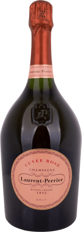 258,95 € Spedizione Gratuita | Spumante rosato Laurent Perrier Cuvée Rose Brut Gran Riserva A.O.C. Champagne champagne Francia Pinot Nero, Chardonnay, Pinot Meunier Bottiglia Magnum 1,5 L