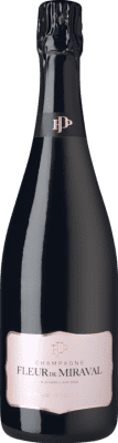 488,95 € Spedizione Gratuita | Spumante Rosato Château Miraval Fleur Rosé — Rosato A.O.C. Champagne champagne Francia Pinot Nero, Chardonnay 75 cl