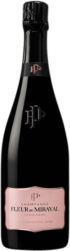 356,95 € 免费送货 | 玫瑰气泡酒 Château Miraval Fleur Rosé A.O.C. Champagne 香槟酒 法国 Pinot Black, Chardonnay 瓶子 75 cl