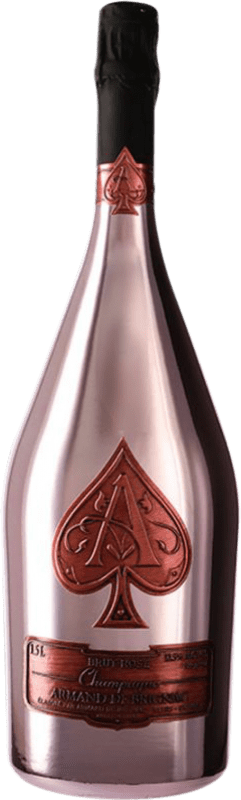 1 383,95 € Kostenloser Versand | Rosé Sekt Armand de Brignac Rose Brut Große Reserve A.O.C. Champagne Champagner Frankreich Pinot Schwarz, Chardonnay, Pinot Meunier Magnum-Flasche 1,5 L
