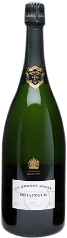 462,95 € Бесплатная доставка | Белое игристое Bollinger La Grande Année брют Гранд Резерв A.O.C. Champagne шампанское Франция Pinot Black, Chardonnay бутылка Магнум 1,5 L