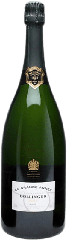 1 644,95 € Бесплатная доставка | Белое игристое Bollinger La Grande Année брют Гранд Резерв A.O.C. Champagne шампанское Франция Pinot Black, Chardonnay Бутылка Иеровоам-Двойной Магнум 3 L
