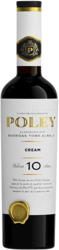 23,95 € 免费送货 | 甜葡萄酒 Toro Albalá Marqués de Poley Solera — 雪利酒系统, Cream — 奶油 D.O. Montilla-Moriles 安达卢西亚 西班牙 Pedro Ximénez 10 岁 中瓶装 50 cl