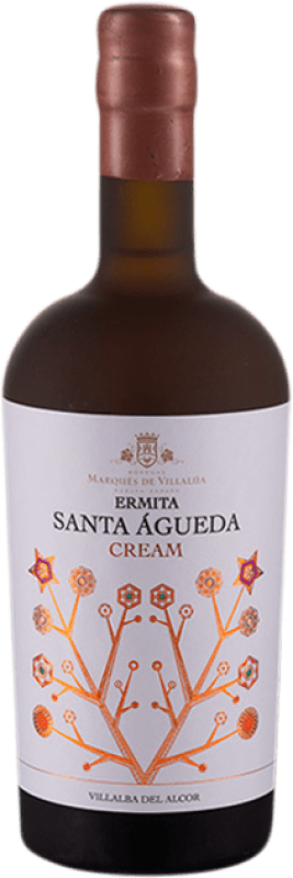 18,95 € Envío gratis | Vino generoso Marqués de Villalúa Ermita Santa Águeda Cream D.O. Condado de Huelva Andalucía España Pedro Ximénez Botella Medium 50 cl