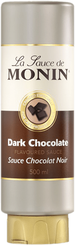 12,95 € Envio grátis | Schnapps Monin Sauce Crema — Creme França Garrafa Medium 50 cl Dark Chocolate — Chocolate Amargo Sem Álcool