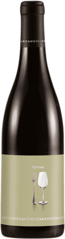 57,95 € Envio grátis | Vinho tinto Michel Chapoutier Anne Sophie Pic A.O.C. Cornas França Syrah Biológico Garrafa 75 cl