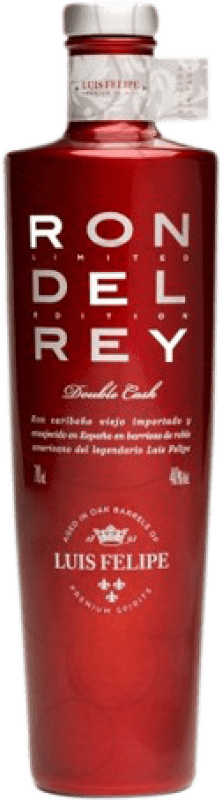 6,95 € Kostenloser Versand | Rum Rubio Rey Luis Felipe Extra Añejo Dominikanische Republik Miniaturflasche 5 cl