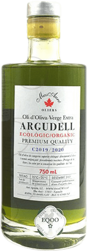 19,95 € Envío gratis | Aceite de Oliva Mas Auró Virgen Extra Ecológico Organic D.O. Empordà Cataluña España Argudell Botella 70 cl