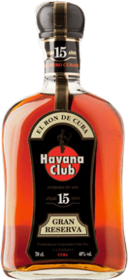 273,95 € Envio grátis | Rum Havana Club Extra Añejo Cuba 15 Anos Garrafa 70 cl