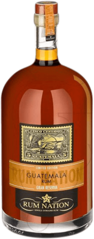 209,95 € Free Shipping | Rum Rum Nation Guatemala Extra Añejo Grand Reserve Guatemala Réhoboram Bottle 4,5 L