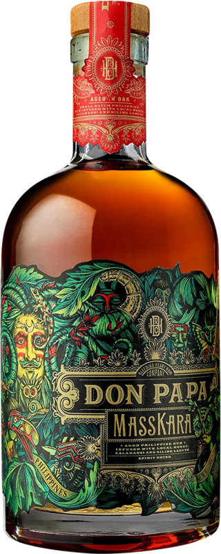 43,95 € Envío gratis | Ron Don Papa Rum Masskara Extra Añejo Filipinas Botella 70 cl