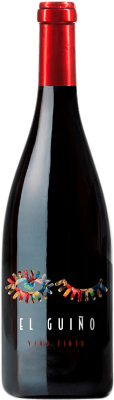 9,95 € Spedizione Gratuita | Vino rosso Marqués de Villalúa El Guiño D.O. Condado de Huelva Andalusia Spagna Tempranillo, Syrah, Cabernet Sauvignon Bottiglia 75 cl