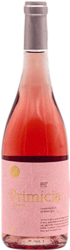 7,95 € Бесплатная доставка | Розовое вино Celler de Batea Primicia Rosado Молодой D.O. Terra Alta Каталония Испания Grenache Grey бутылка 75 cl