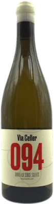 10,95 € Бесплатная доставка | Белое вино Celler Via Sin sulfitos Молодой D.O. Catalunya Каталония Испания Xarel·lo бутылка 75 cl