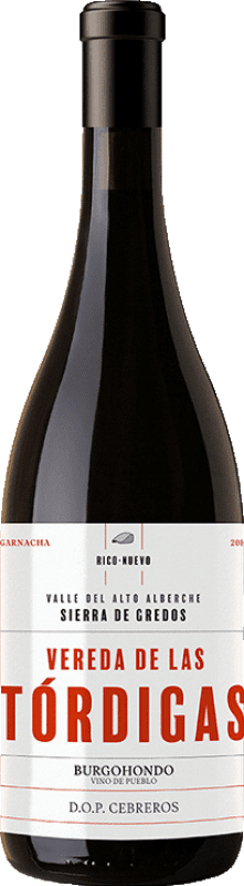 19,95 € Envío gratis | Vino tinto Rico Nuevo Viticultores Vereda de las Tórdigas D.O.P. Cebreros Castilla y León España Garnacha Botella 75 cl