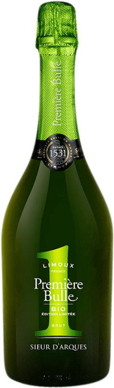 24,95 € Бесплатная доставка | Белое игристое Sieur d'Arques Première Bulle Bio Edition A.O.C. Blanquette de Limoux Occitania Франция Chardonnay, Pinot White, Chenin White, Mauzac бутылка 75 cl