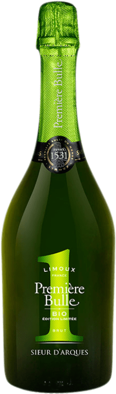 23,95 € 免费送货 | 白起泡酒 Sieur d'Arques Première Bulle Bio Edition A.O.C. Blanquette de Limoux Occitania 法国 Chardonnay, Pinot White, Chenin White, Mauzac 瓶子 75 cl