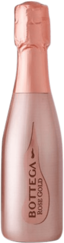 2,95 € Envio grátis | Espumante Rosé Bottega Brut — Bruto Gold — Edição Ouro, Rosé Reserva Itália Pinot Noir Garrafinha 20 cl