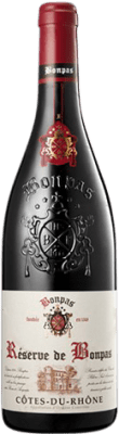 12,95 € 免费送货 | 红酒 Bonpas 预订 A.O.C. Côtes du Rhône 罗纳 法国 Syrah, Grenache, Monastrell, Mazuelo, Carignan 瓶子 75 cl