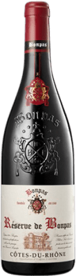 12,95 € 送料無料 | 赤ワイン Bonpas レセルバ A.O.C. Côtes du Rhône ローヌ フランス Syrah — シラー, Garnacha — グルナッシュ, Monastrell — モナストレル, Mazuelo — マスエロ, Cariñena — カリニャン 75 cl