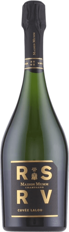159,95 € Envio grátis | Espumante Branco G.H. Mumm RSRV Lalou Grand Cru A.O.C. Champagne Champagne França Pinot Noir, Chardonnay Garrafa 75 cl