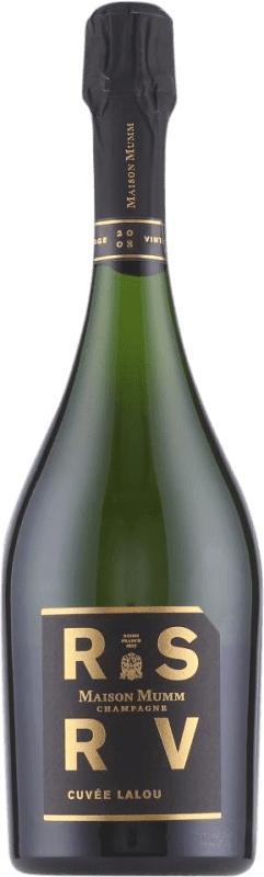 145,95 € Envio grátis | Espumante branco G.H. Mumm RSRV Lalou Grand Cru A.O.C. Champagne Champagne França Pinot Preto, Chardonnay Garrafa 75 cl