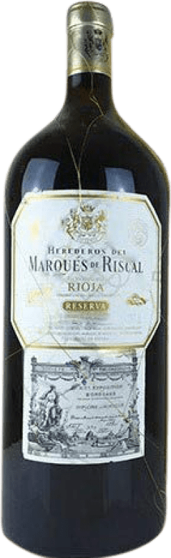 593,95 € Бесплатная доставка | Красное вино Marqués de Riscal Резерва D.O.Ca. Rioja Ла-Риоха Испания Tempranillo — Темпранильо, Graciano — Грасиано, Mazuelo — Масуэло, Cariñena — Кариньян Бутылка Салманазар 9 L